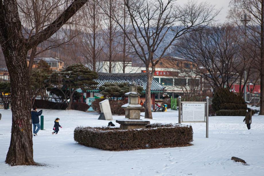 하얀 눈과 함께 겨울 사진 찍으러 다녀온 천안삼거리공원
